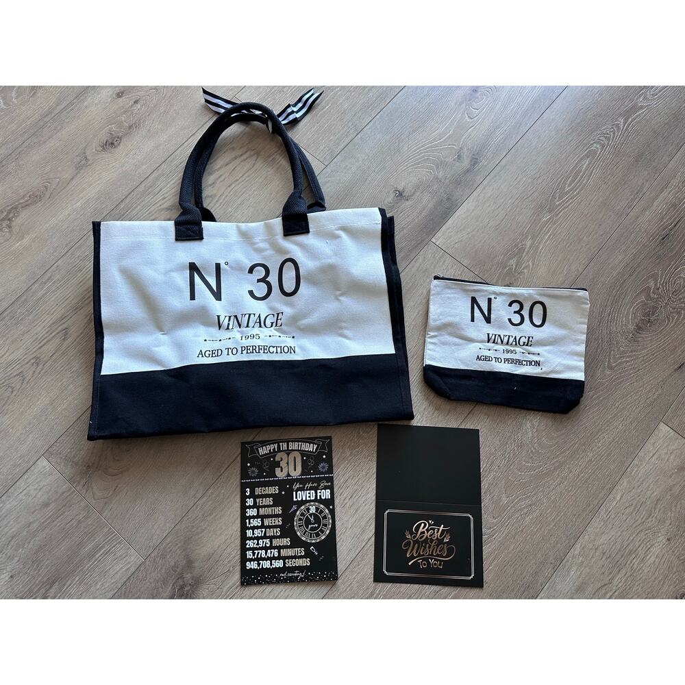 1995 30th Birthday Gifts for Women Canvas Tote Bag Travel Gear New - Picture 3 of 5